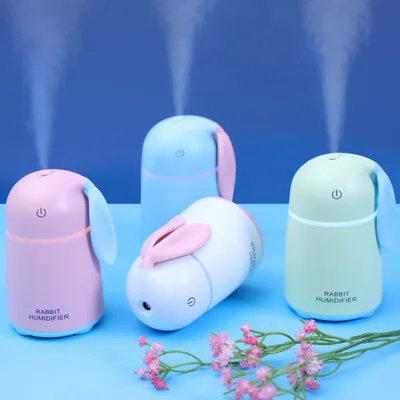 

170ML USB Air Humidifier Ultrasonic Mini Aroma Diffuser Cute Mist Maker Nebulizer Car Humidifiers Rabbit Design home baby gift