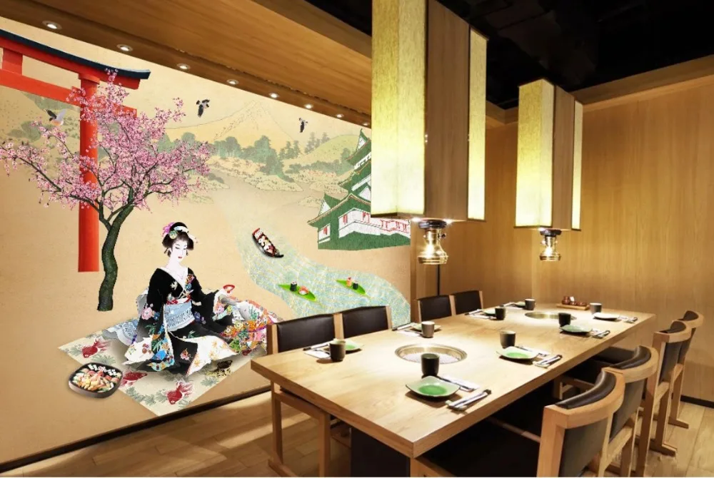 parede japonês restaurante clássico ferramentas fundo papéis decoração da sua casa