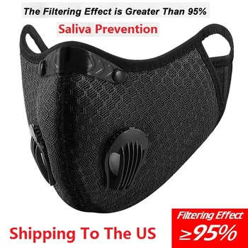 

Cycling Mask Ship To US Activated Reusable Carbon Filter Windproof Dust-Proof Outdoor Sports Running mascarillas Dust Filter