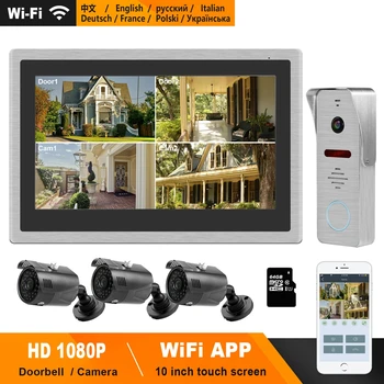 

HomeFong WiFi Video Door Phone Wireless Video Intercom for Home 10inch Touch Screen 1080P Doorbell Smart Phone Real-time Control