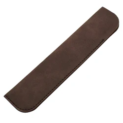 Elegant PU Leather Single Pen Case - Sleek Stationery Holder and Gift (Coffee)