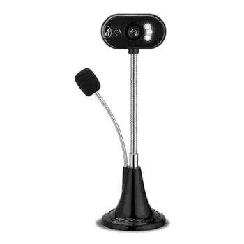 

Computer LED Camera Automatic White Balance Automatic Color Correction HD With Microphone Night Vision Home Video