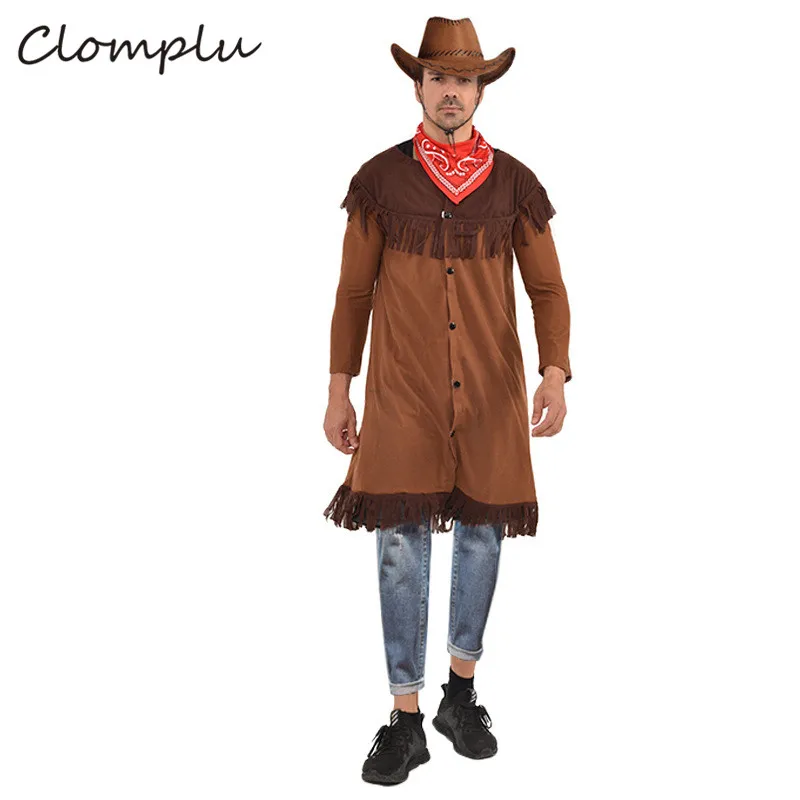 Clomplus ковбойский унисекс косплей Хэллоуин костюмы для женщин мужчины Взрослый