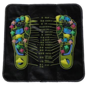 

Colored Plastic Walk Stone Square Healthy Foot Massage Mat Pad Cushion