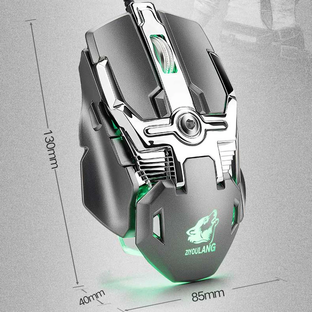 V15 светодиодный кабель оборудование RGB подсветка игровая мышь 8 Кнопка макро Программирование подключение компьютерная периферийная