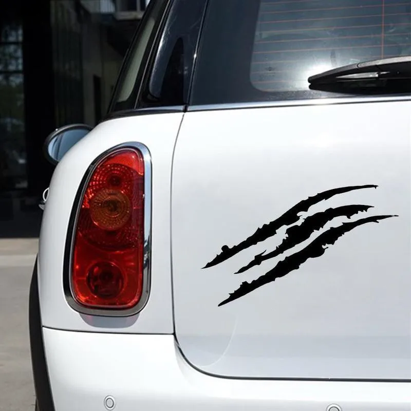 

40 * 12cm Cool Reflective Wolf Paw Scratch Stripe Claw Marks Auto Headlight Decoration Decal Funny Car Sticker