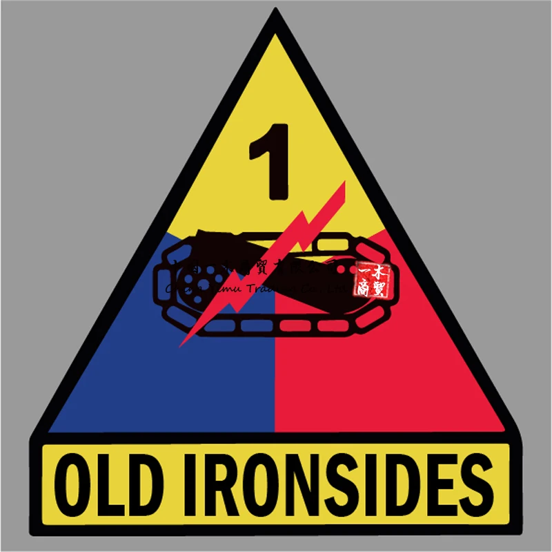 1st Armored Division (Old Ironsides) Clear Decal