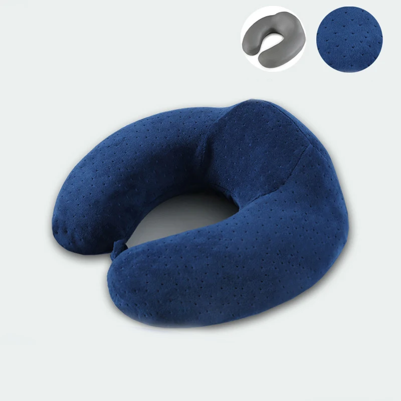 1 шт., новинка, медленный отскок, пены памяти, u-образная подушка для путешествий, автомобильные подушки для полета, поддержка шеи, подголовник, мягкая подушка для кормления - Цвет: Navy Bamboo charcoal