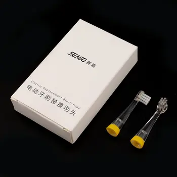 

2Pcs Portable Electric Replacement Brush Heads for Seago SG-811 Children Electric Toothbrush Soft Dupont Nylon Bristles