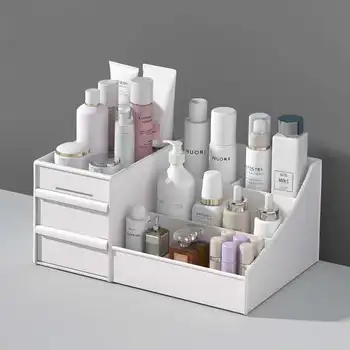 

Dormitory Organize Skin Care Desktop Dressing Table Mask Lipstick Rack Plastic Box Drawer Cosmetic Storage Box
