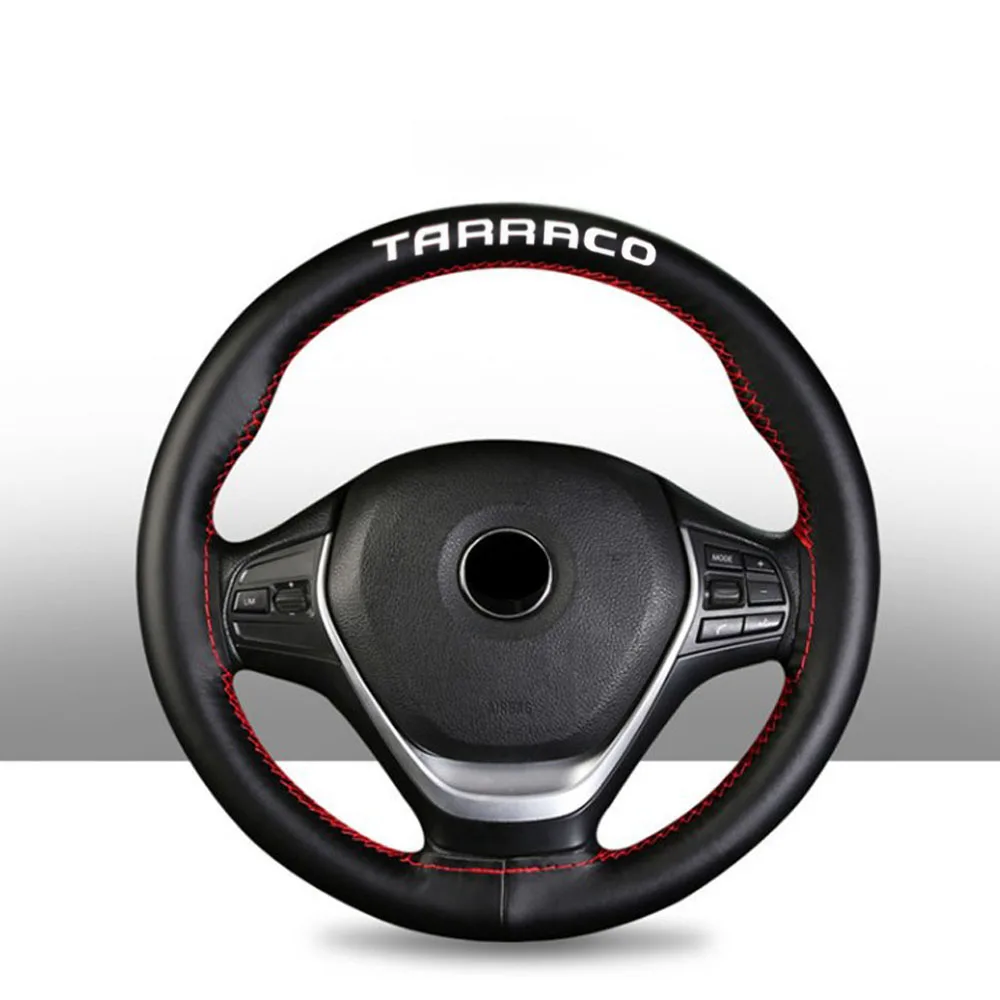 38 см Натуральная кожа Плетеный чехол на руль для сиденья Tarraco аксессуары для салона автомобиля - Название цвета: Color 1
