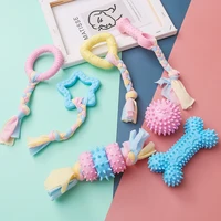 Pet Dog Toys For Small Dog Chews TPR Knot Toys Bite Resistant Molar Teeth Cleaning Dog Training Supplies Interactive Accessories 2