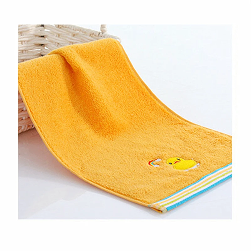 ORANGE Полотенце из чистого хлопка 25x50 см для малышей/детей, полотенце для лица, полотенце для ванной комнаты, ткань для чая, машинная стирка, Мочалка для лица - Цвет: ORANGE
