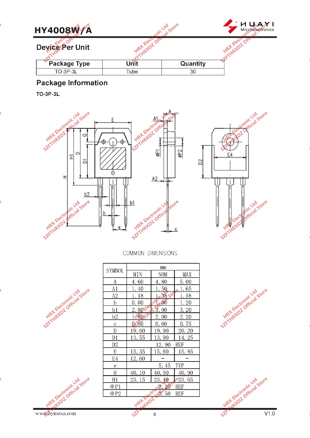 HY4008W TO-247A-3L HY4008 TO247 HY4008W TO247 30 шт/ламповый усилитель/330 шт./кор.(10 шт