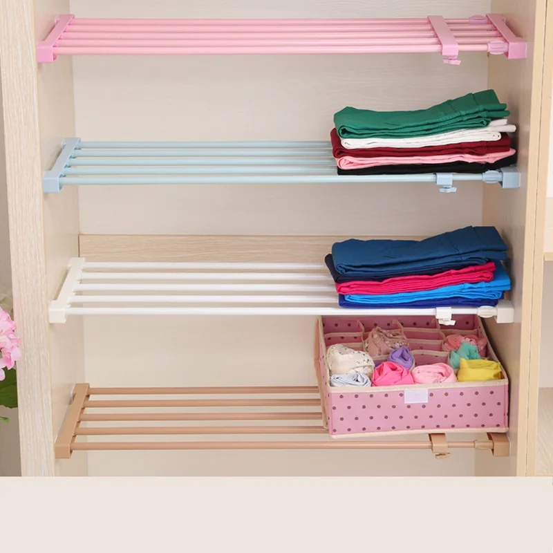 Adjustable Closet Organizer Storage Shelf Wall Mounted Kitchen Rack Space Saving Wardrobe Cabinet Holders Width 35cm/13.78 Adjustable Closet Organizer Storage Shelf Wall Mounted Kitchen Rack Space Saving Wardrobe Cabinet Holders Width 35cm/13.78