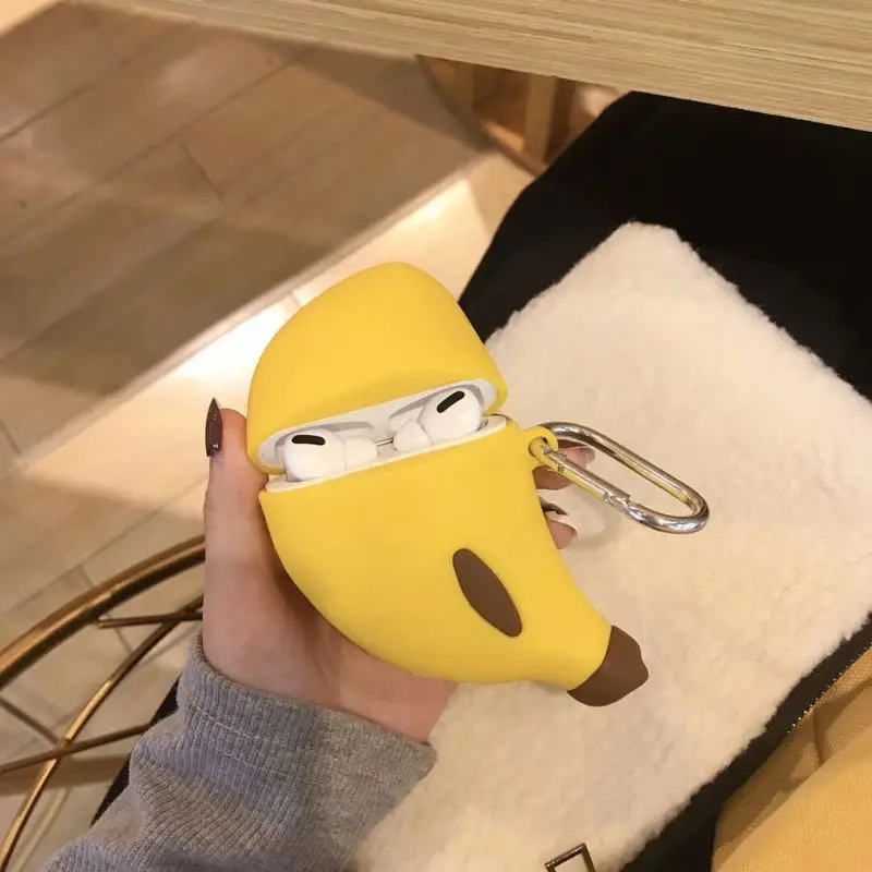 Защитный силиконовый чехол в форме банана для Airpods Pro