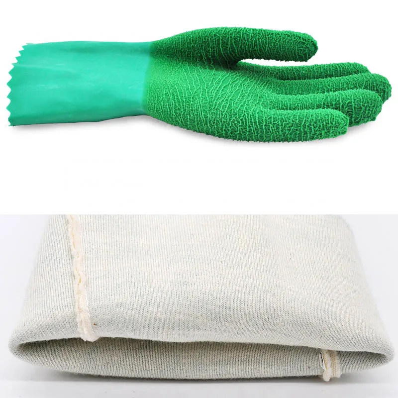 Heat Insulation Rubber Gloves High temperature Resistant 250 degree Kitchen Cooking Gloves Waterproof Anti-skid Anti oil splash