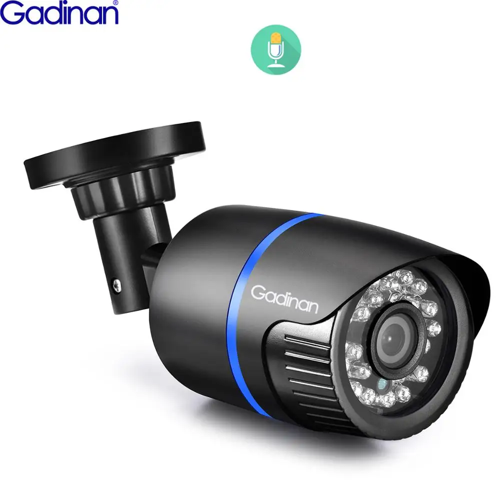 

Gadinan 8MP 5MP 4MP Audio POE IP Camera Street Outdoor Surveillance Camera Bullet Video Videcam CCTV IR Leds P2P DC 12V/ 48V POE