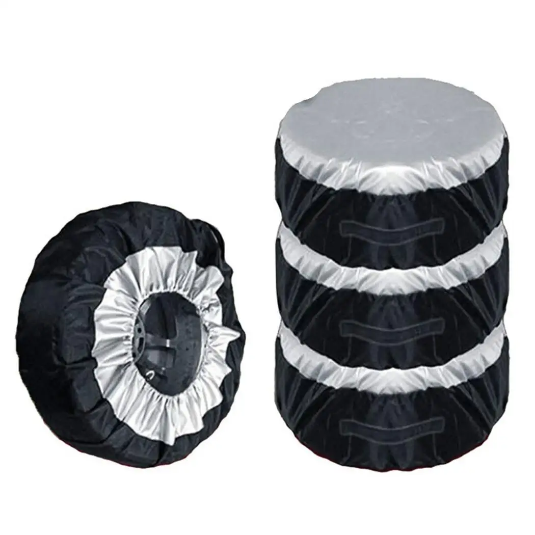 

1PCS Tire Cover Case Car Spare Tire Cover Storage Bags Carry Tote Polyester Tire For Cars Wheel Protection Covers 4 Season
