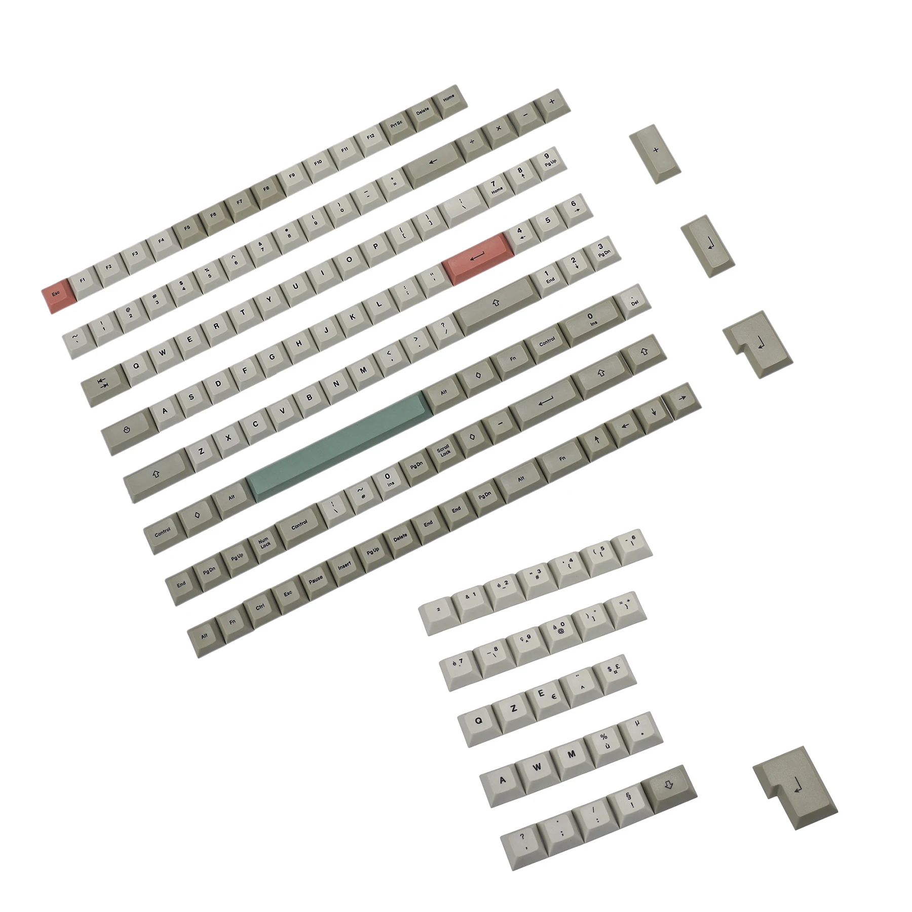 Dsa Perfil 9009 Keycaps para Teclado Mecânico 125 Key Dye Sub Ansi Iso Azerty Espanha Reino Unido Francês Alemão Italiano Pbt Gk61 - Imagem 3