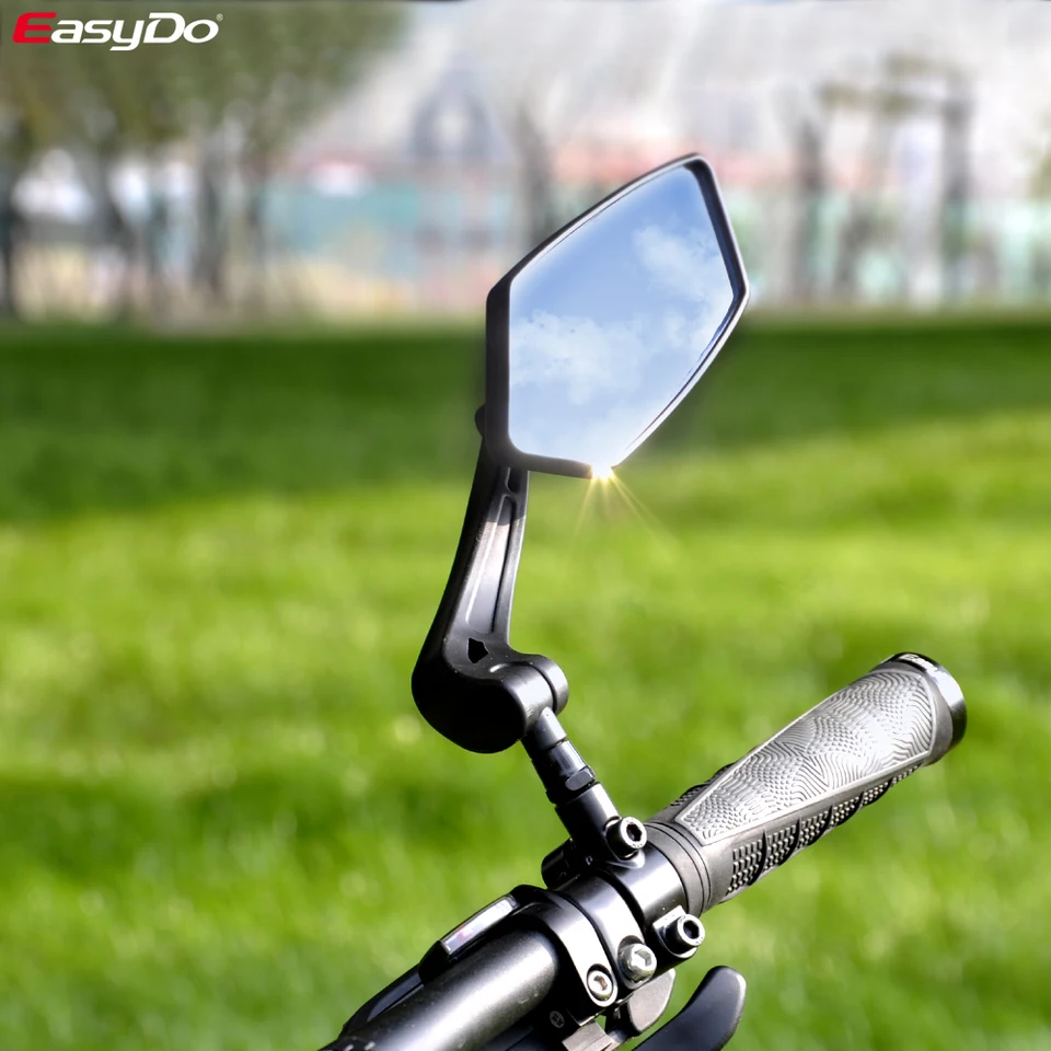 1 Pair Bicycle Handlebar Mirror Bicycle Bike Rearview Wide Range Back Sight US