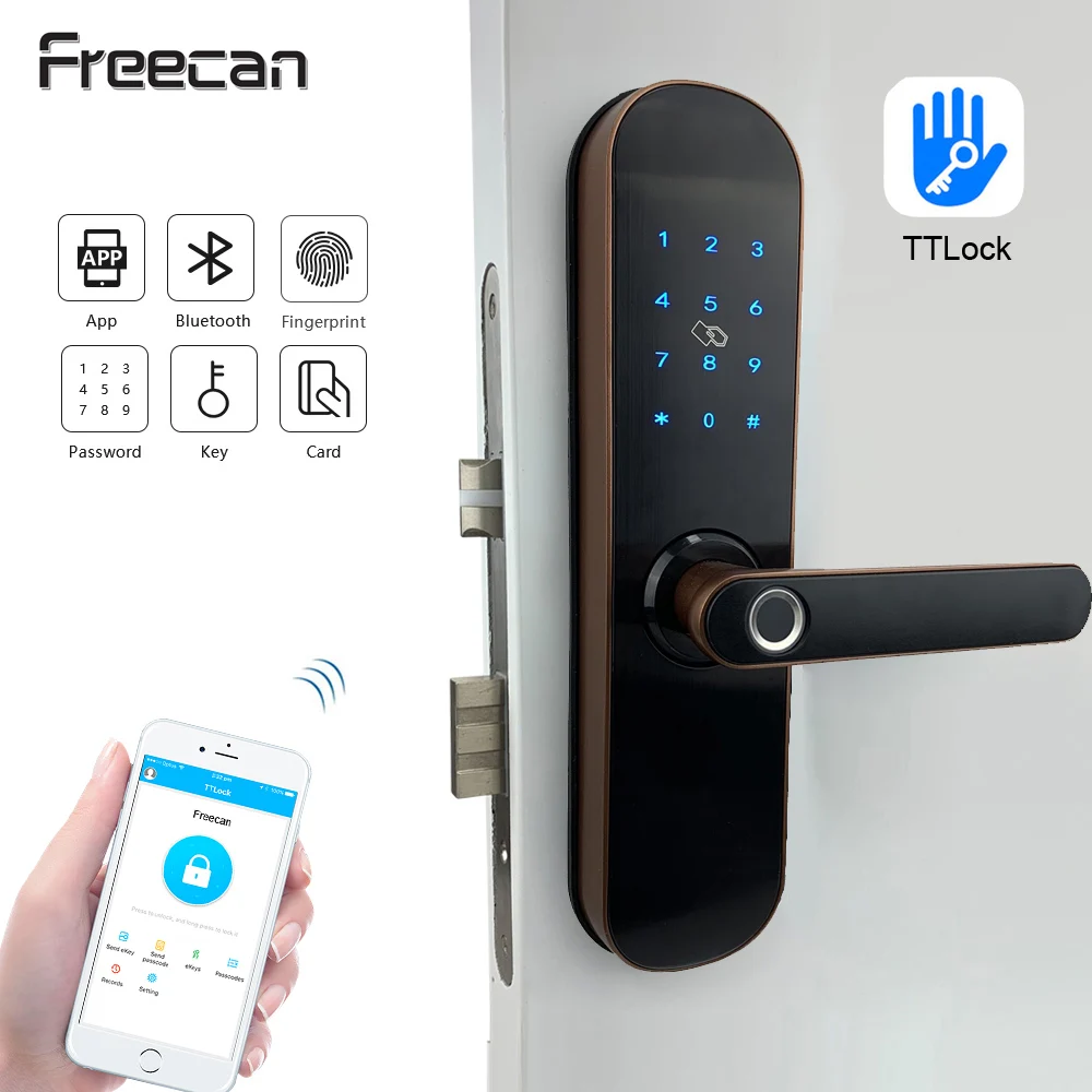 FREECAN интеллектуальный электронный дверной замок умный отпечатков пальцев с Bluetooth