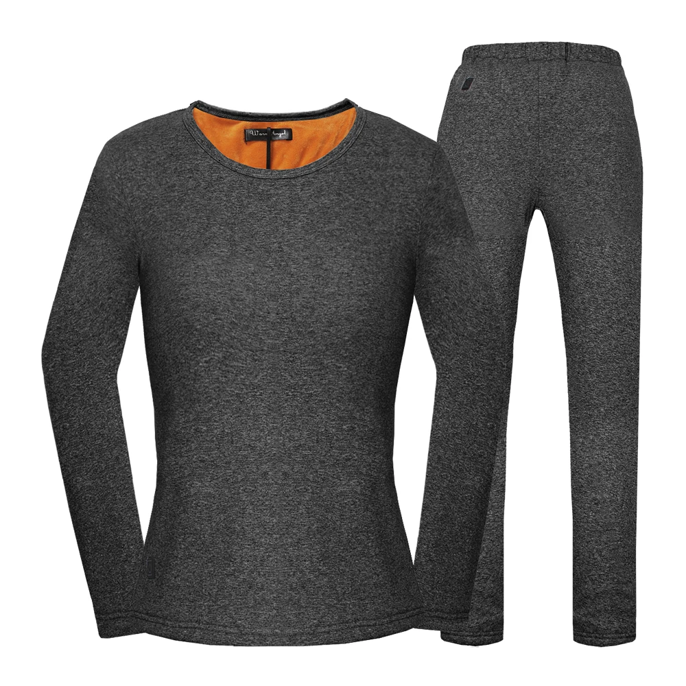 YP8871 Suit Grey Женская рубашка с подогревом, штаны с подогревом, одежда с электрическим подогревом, термобелье, комплект с подогревом, футболка, походный лыжный базовый слой - Цвет: YP8871 Suit Grey