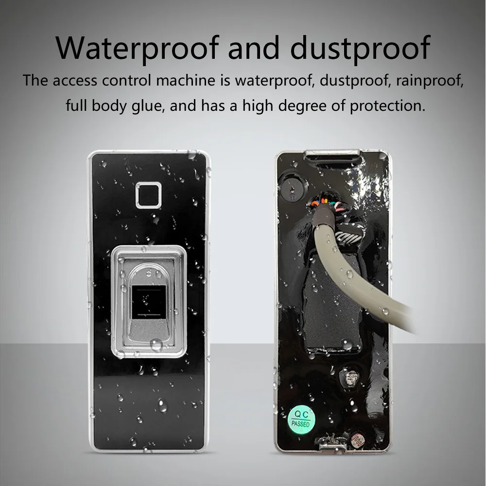 Waterproof metal access control fingerprint sensor card access control with remote control WG26 reader for home security