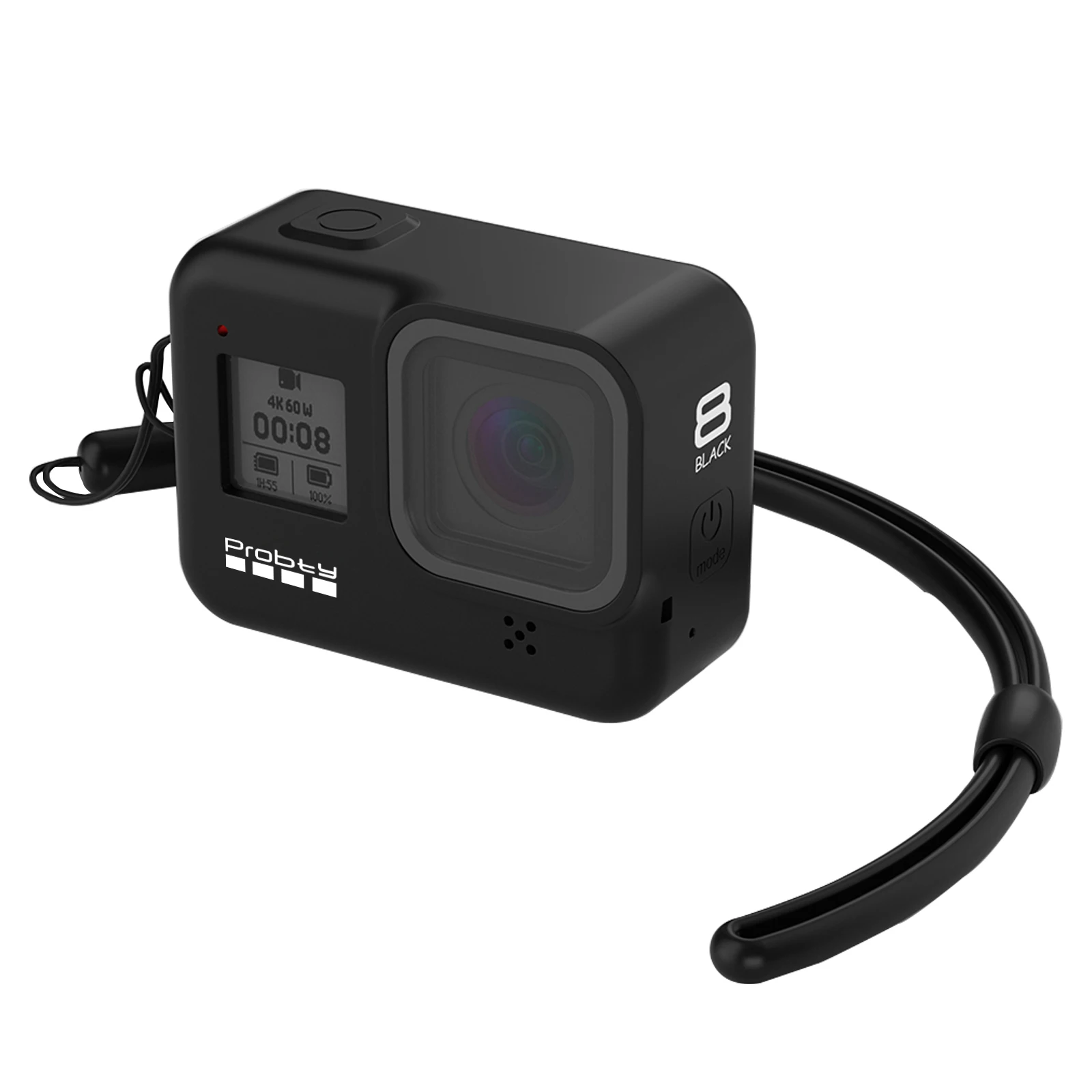 black Probty для экшн-Камеры GoPro Hero 8 Черные Аксессуары Чехол защитный силиконовый чехол скин для экшн-камеры GoPro Hero 8 черный Hero Камера - Цвет: black