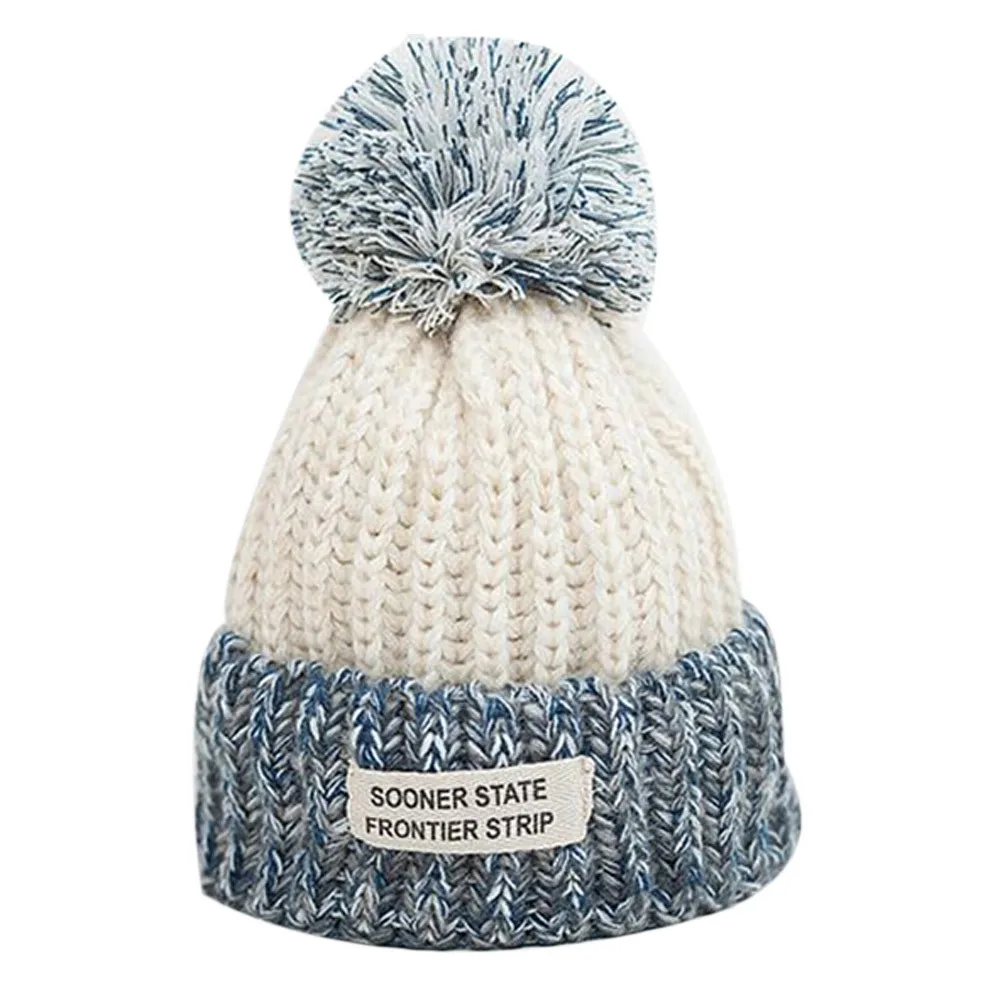Winter Hats For Women Hairball Hat Women Thick Women Hat Girls Caps Knitted Beanies Cap Gorros Mujer Invierno