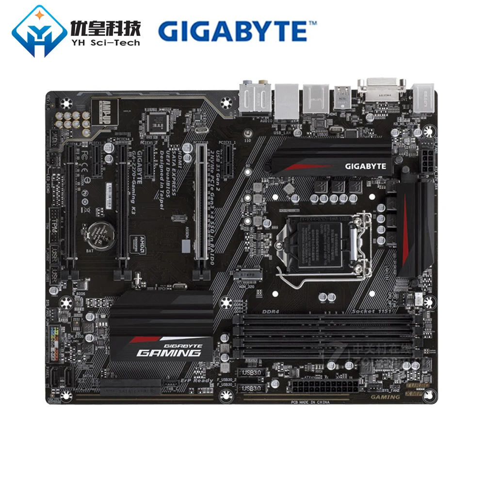 

Original Used Desktop Motherboard Gigabyte GA-Z270-Gaming K3 Z270 Socket LGA 1151 Core i7/i5/i3/Pentium/Celeron DDR4 64GB ATX