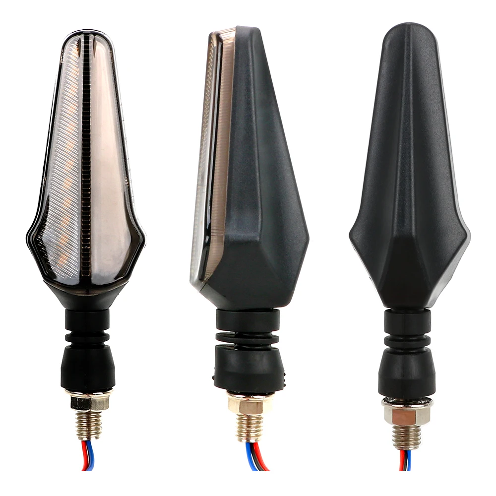 FORAUTO 2 шт. мотоцикл указатель поворота 24LED струящаяся вода мигающий свет двухцветный тормозной индикатор мотоцикла мигалка
