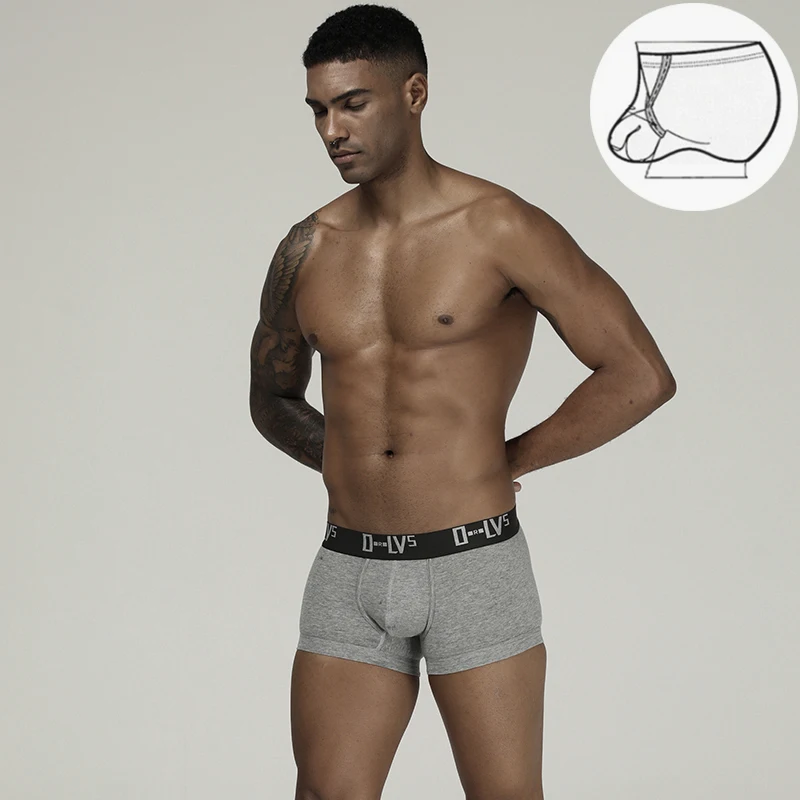 ORLVS Фирменное Сексуальное нижнее белье Мужчины Боксеры хлопок Cueca Masculina дышащие удобные трусы мужские трусы-боксеры шорты U Pouch