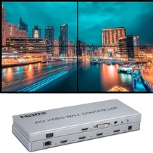 

Video Wall controller 2 x 2 video Wall Processor Support DVI or HDMI input to 4X HDMI out with audio&RS232 control