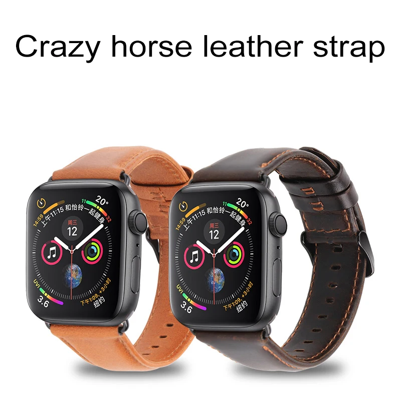 Из натуральной кожи петлевой ремень для apple watch группа 5 4 40 мм 44 мм, correa, ремешок для наручных часов iwatch, 42 мм, 38 мм, версия 3/2/1 браслет аксессуары