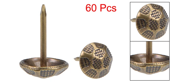 Bronze Tone 60pcs Uxcell мебельные гвозди Tacks 11 мм Головка Dia Thumb Push Pins золотой тон 100 шт - Цвет: Bronze Tone 60pcs