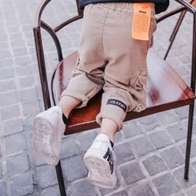 Детские повседневные штаны г., новые стильные слаксы, маленькие детские штаны в Корейском стиле весенне-осенние брюки для мальчиков для маленьких мальчиков