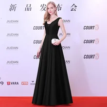 Платья знаменитостей без рукавов с глубоким v-образным вырезом, без рукавов, со шнуровкой сзади, Vestido Largo Corte Sirena