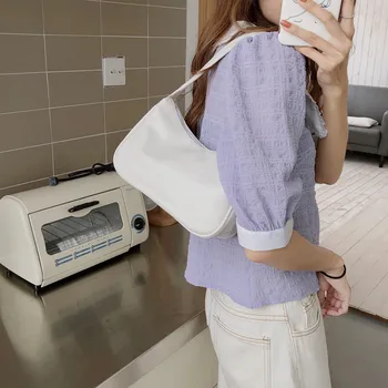 

Soft PU Leather Women Armpit Bags Simple Design Ladies Small Shoulder Bags Fashion Female Underarm Bags Girls Baguette Handbags