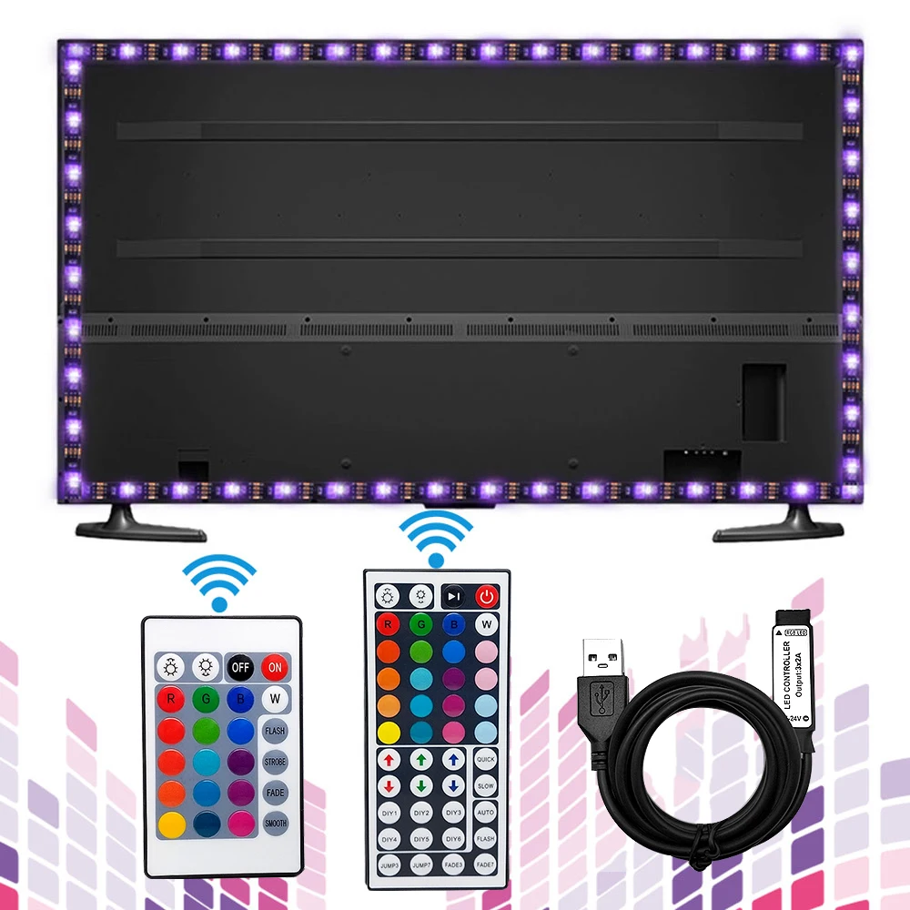 5050 Светодиодная лента 1 м 2 30 светодиодный s IP65 Водонепроницаемый RGB светильник DC5V