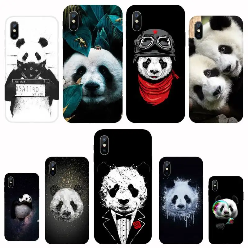 

Cute panda Phone Case For iphone 12 5 5s 5c se 6 6s 7 8 plus x xs xr 11 pro max
