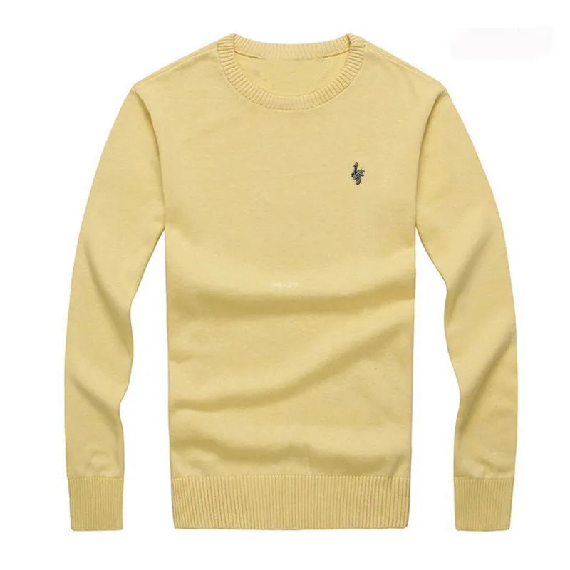 Cotton Sweater Men Pullover Autumn Winter Soft Warm Jersey Hombre Jumper Pull Homme Knitted Sweaters PL8507