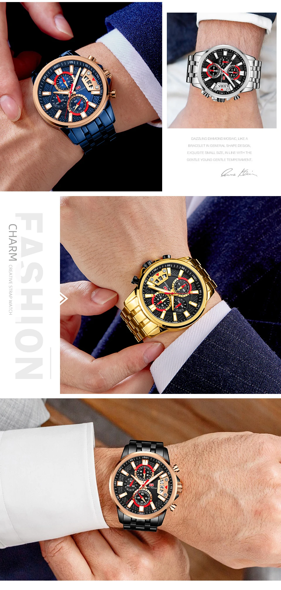 MINI FOCUS quartzhorloge voor heren Waterdicht_voghion.com