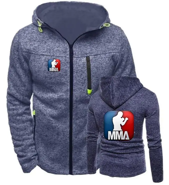 Новая весенняя мода UFC Unlimited Толстовка MMA Мужской кардиган на молнии с капюшоном толстовки повседневные пальто Топы