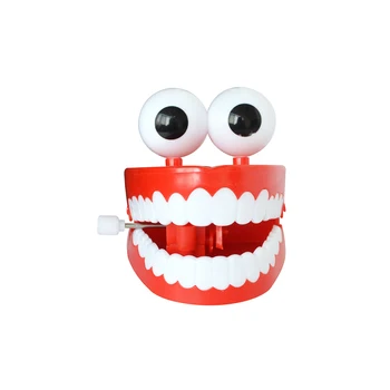 

Halloween Toy Wind-up Chattering Chomping Teeth with Eyes Novelty Party FavorsRed