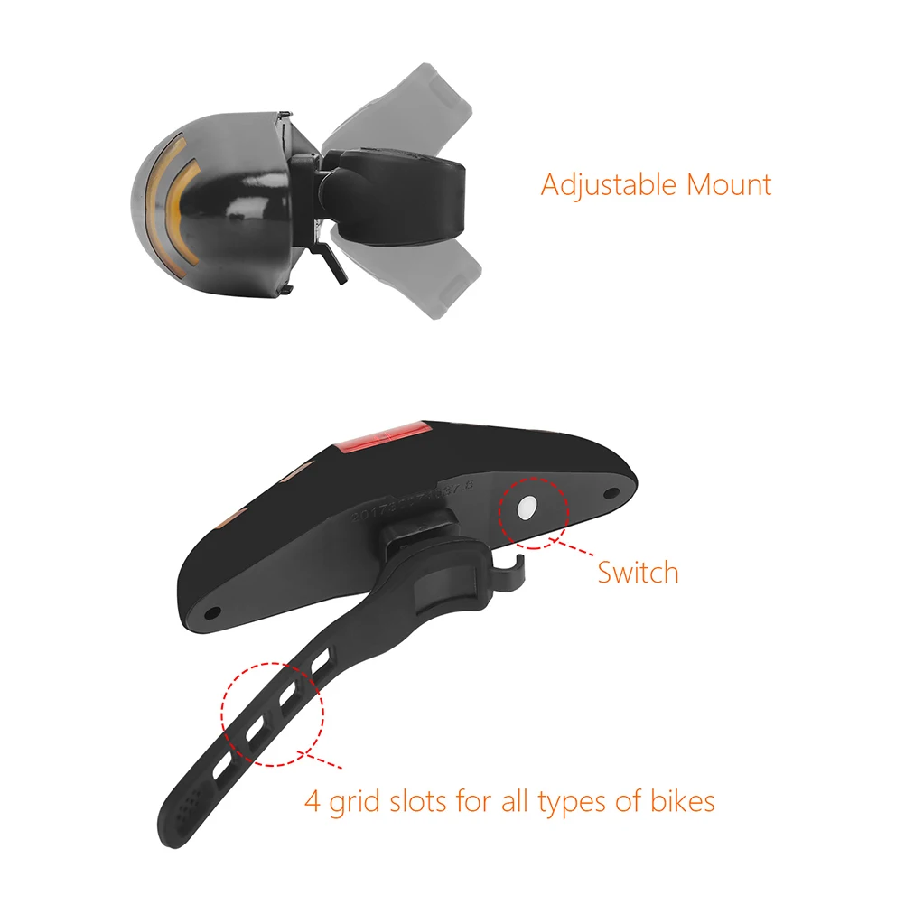 Bike Light Bicycle Turn Signal Light Wireless Remote Control Bike Taillight Cycling Flashlight Bike Headlights for Bicycle