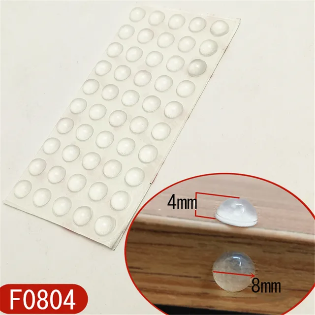 Cabinet Bumpers Door Stops Noisy Bumper Self Adhesive Soft Anti Slip Silicone Rubber Feet Pads  Shock Absorber 50/100/200 Grains F0804