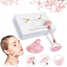 Natural Gua Sha Massage Tools Rose Quartz Face Care Massager for Body Gua Sha Massagers Back Gouache Scraper Relaxation Beauty