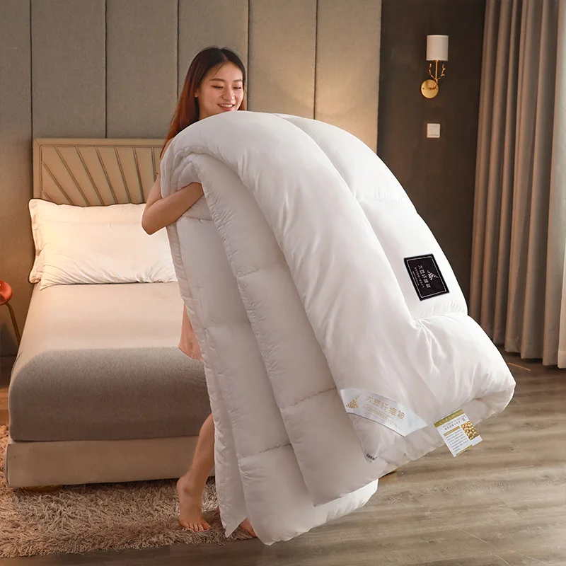 New Style Cotton Quilt Warm Core White Velvet Thick Winter Best Gift Large Home Must-have | Дом и сад