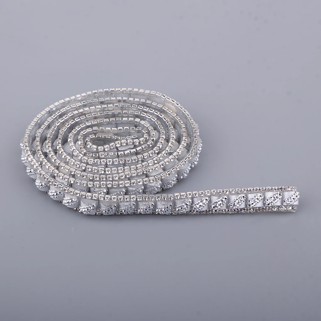 1 Yard 10mm Crystal Rhinestone Applique Iron on Trim Wedding Belt Sash Dress Decorative Banding Belt Ribbon Wrap Ribbon Trim
